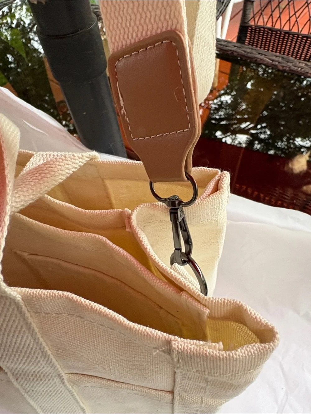 Canvas Tote Bag in Cream - Minimal Carryall